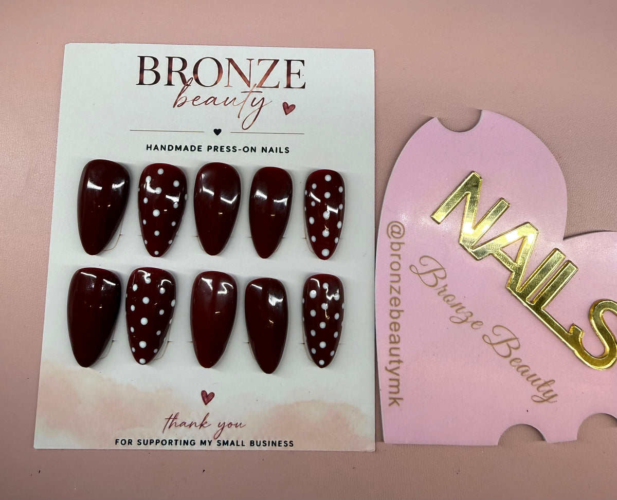 Cherry Dot | 24pc Medium Almond