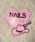 Pink Cowboy Hat Nail-Saver Keyring
