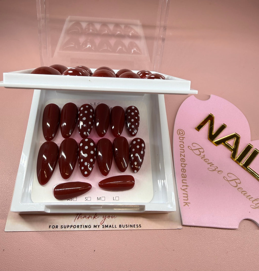 Cherry Dot | 24pc Medium Almond
