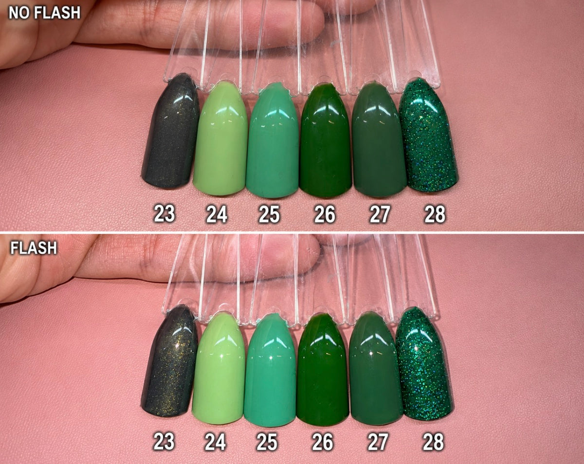 Solid Colour ~ Greens | 24pcs