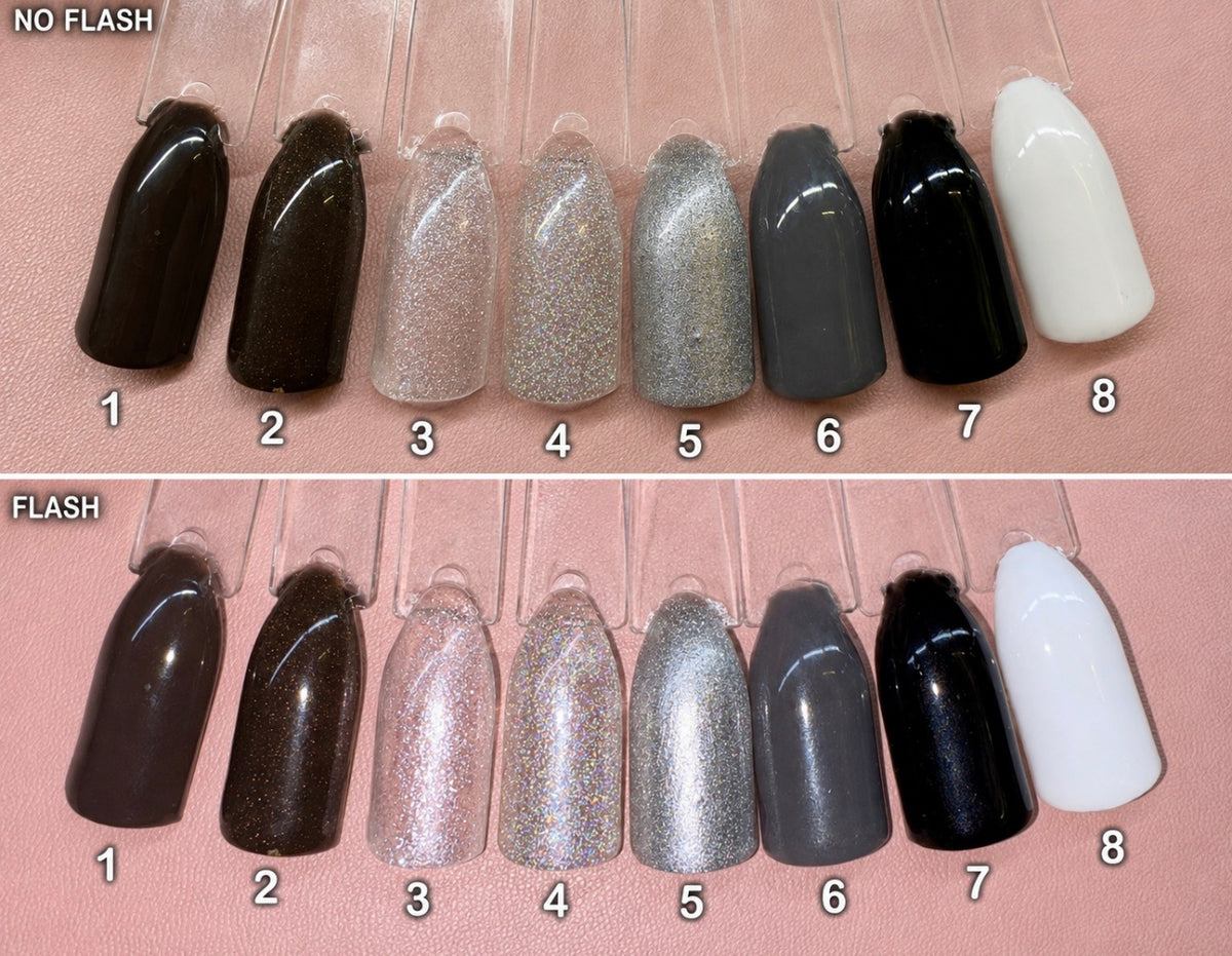 Solid Colour ~ Black, White & Grey | 24pcs